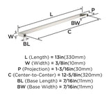 AMEROCK Monument Square Handle Pulls in Satin Nickel (+8 Sizes)