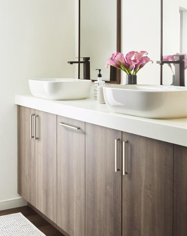 AMEROCK Monument Square Handle Pulls in Satin Nickel (+8 Sizes)