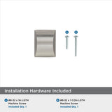 AMEROCK Candler Rectangle Cabinet Knob in Satin Nickel (+2 Sizes)