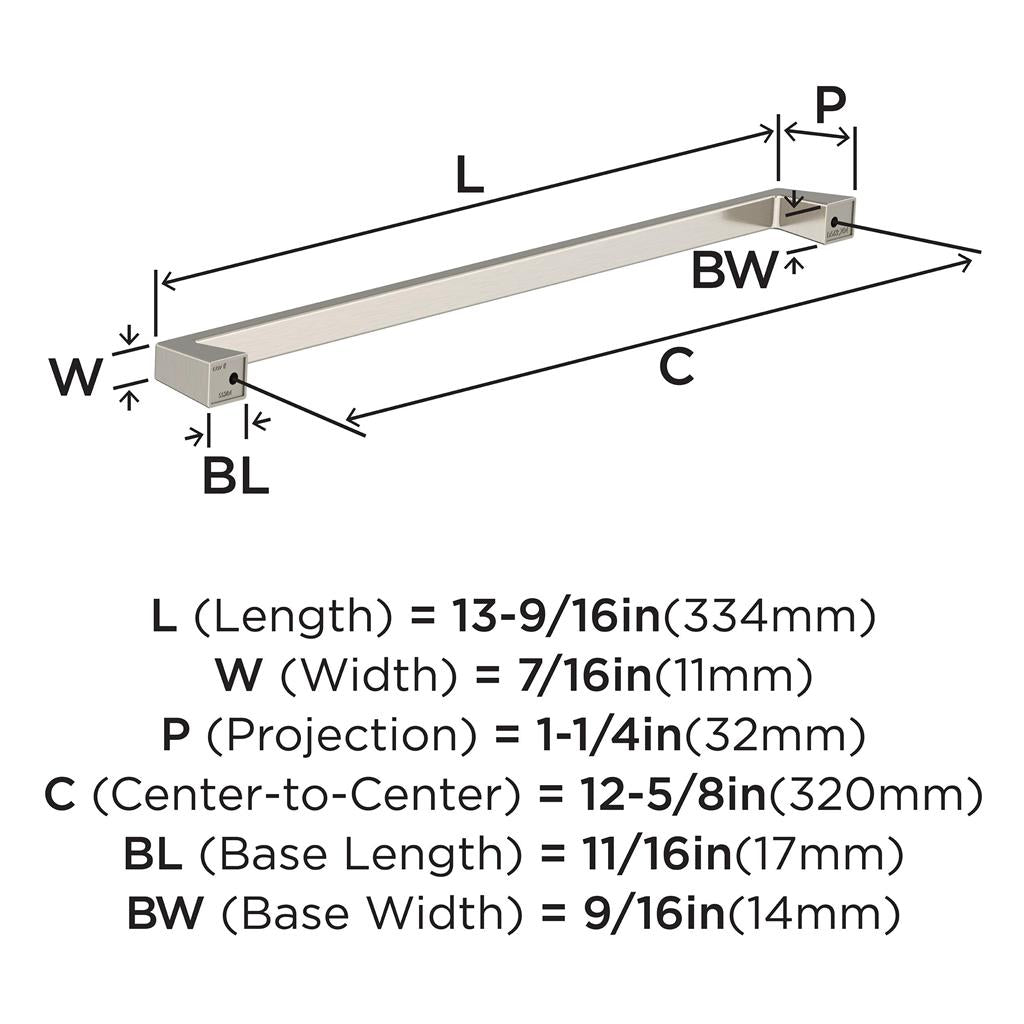 AMEROCK Blackrock Handle Pull in Satin Nickel (+7 Sizes)