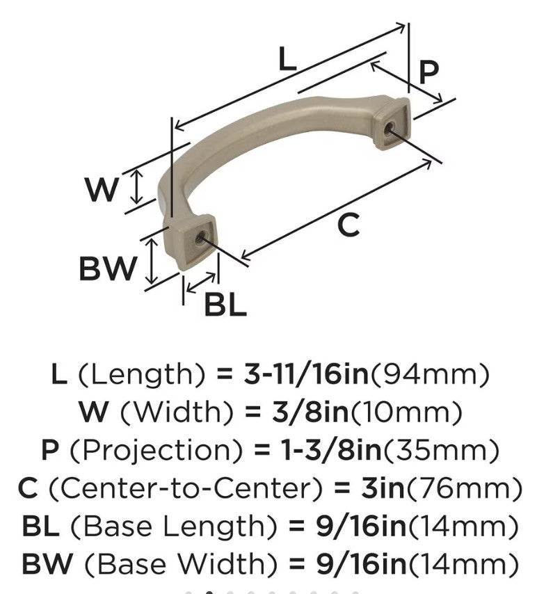 AMEROCK Revitalize Cabinet Handles in Golden Champagne (+7 Sizes)