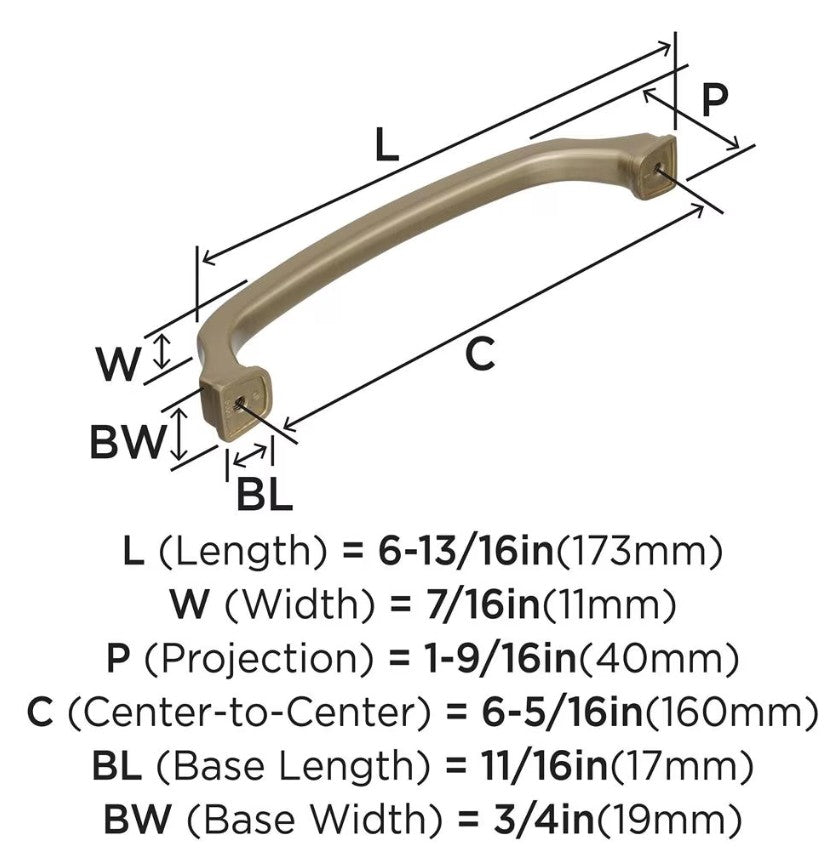 AMEROCK Revitalize Cabinet Handles in Golden Champagne (+7 Sizes)