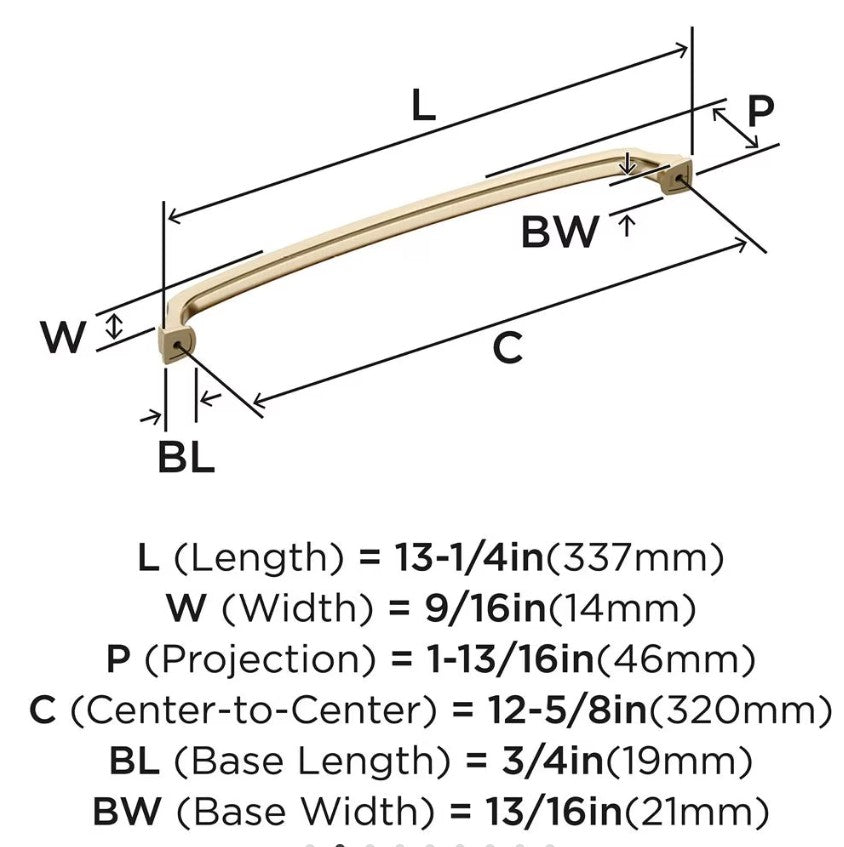 AMEROCK Revitalize Cabinet Handles in Golden Champagne (+7 Sizes)