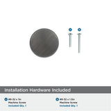 AMEROCK Blackrock Round Cabinet Knob in Gunmetal (+2 Sizes)