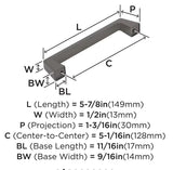 AMEROCK Blackrock Handle Cabinet Pull in Gunmetal (+7 Sizes)