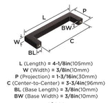 AMEROCK Monument Square Handle Pulls in Oil Rubbed Bronze (+8 Sizes)