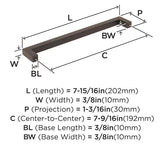 AMEROCK Monument Square Handle Pulls in Oil Rubbed Bronze (+8 Sizes)