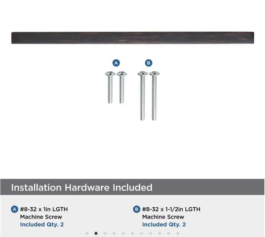 AMEROCK Monument Square Handle Pulls in Oil Rubbed Bronze (+8 Sizes)