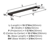 AMEROCK Monument Square Handle Pulls in Oil Rubbed Bronze (+8 Sizes)