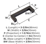 AMEROCK Monument Square Handle Pulls in Oil Rubbed Bronze (+8 Sizes)