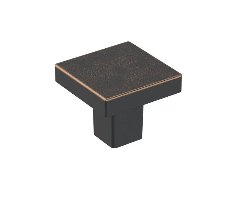 AMEROCK Monument 1-3/16" Length Square Cabinet Knob in Oil Rubbed Bronze