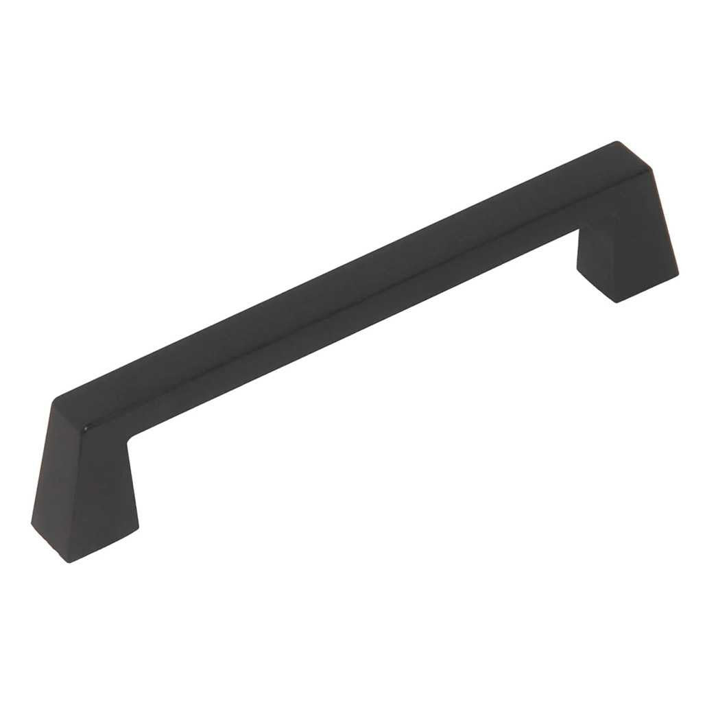 Main View of a Black Modern Bridge Handle Cabinet Pull from Amerfit Hardware P2291-128MB