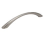 AMERFIT Silverline 5-1/16" Center to Center Tapered Arch Bow Cabinet Pull - Satin Nickel K2022-BN-BW