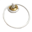 AMEROCK 6" Hanging Towel Ring in White & Brass