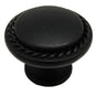 AMEROCK Allison 1-1/8" Rope Round Cabinet Knob - Black BP53001-FB