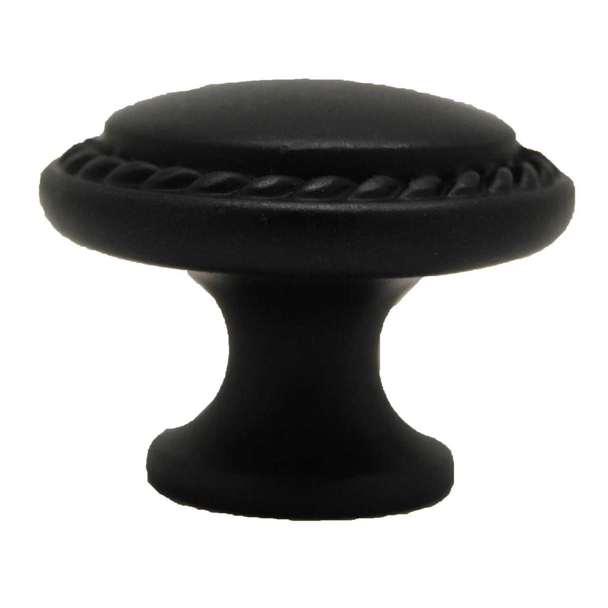 AMEROCK Allison 1-1/8" Rope Round Cabinet Knob - Black BP53001-FB