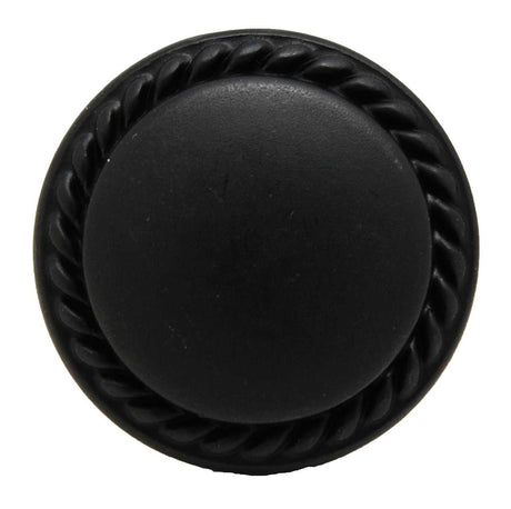 AMEROCK Allison 1-1/8" Rope Round Cabinet Knob - Black BP53001-FB