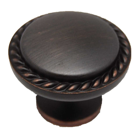 AMEROCK Allison 1-1/8" Rope Round Cabinet Knob - Oil Rubbed Bronze BP53001-ORB