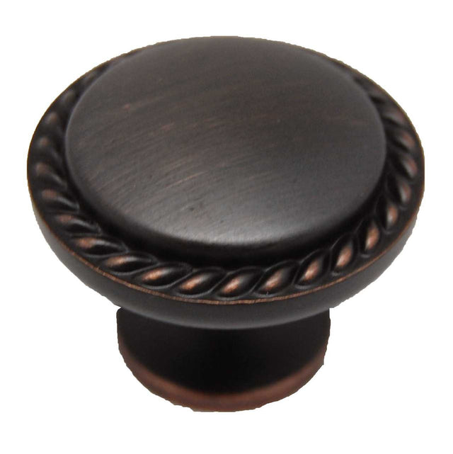 AMEROCK Allison 1-1/8" Rope Round Cabinet Knob - Oil Rubbed Bronze BP53001-ORB