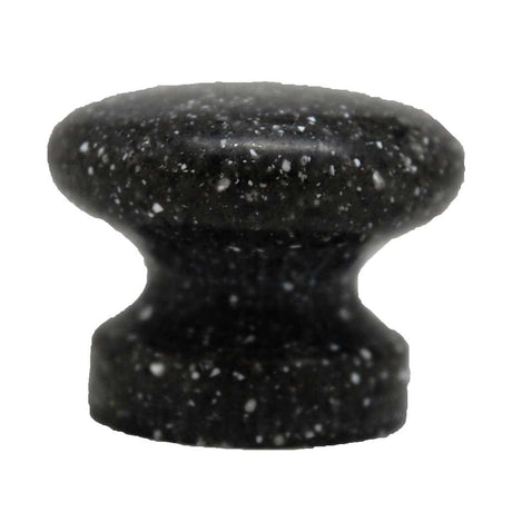 Side View of a Black Speckle 1-1/8" Round Cabinet Knob from Amerock's Allison Collection 14111SKB