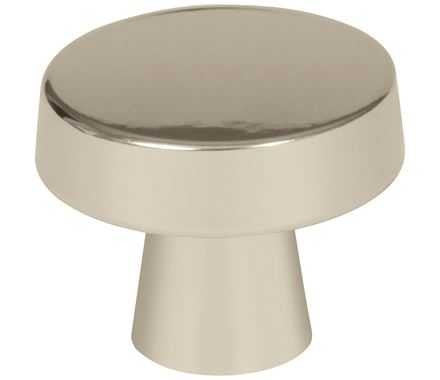 Main View of a Polished Nickel 1-5/16" Round Cabinet Knob from Amerock's Blackrock Collection BP55270-PN