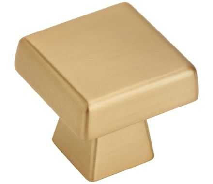 Main View of a Champagne Bronze 1-1/2" Square Cabinet Knob from Amerock's Blackrock Collection BP55273-CZ