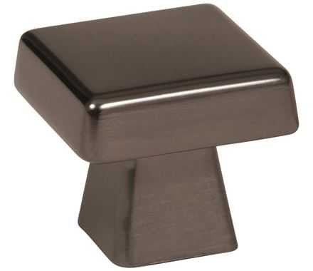 AMEROCK Blackrock 1-3/16" Square Cabinet Knob - Gunmetal BP55271-GM