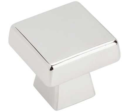 Main View of a Polished Chrome 1-3/16" Square Cabinet Knob from Amerock's Blackrock Collection BP55271-26