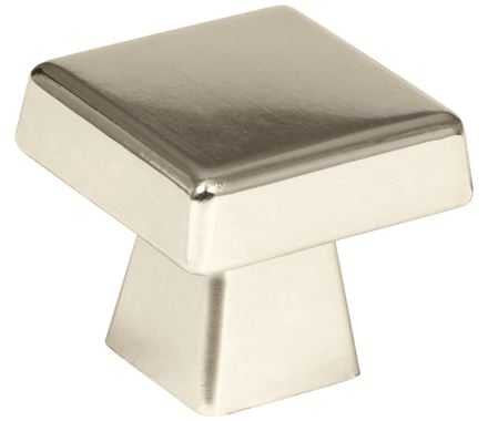Main View of a Polished Nickel 1-1/2" Square Cabinet Knob from Amerock's Blackrock Collection BP55273-PN