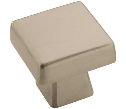 Main View of a Satin Nickel 1-3/16" Square Cabinet Knob from Amerock's Blackrock Collection BP55271-G10