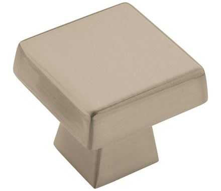 Main View of a Satin Nickel 1-1/2" Square Cabinet Knob Amerock's Blackrock Collection BP55273-G10