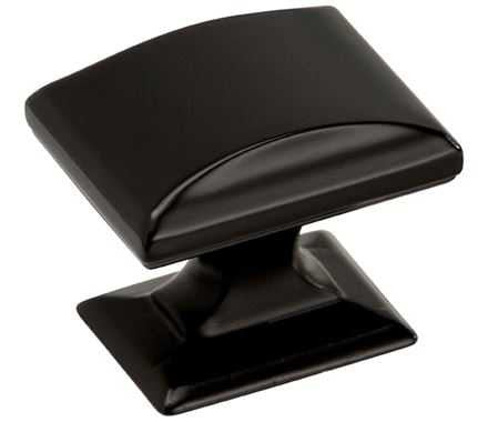 AMEROCK Candler 1-1/4" Rectangle Cabinet Knob - Black Bronze BP29340-BBR