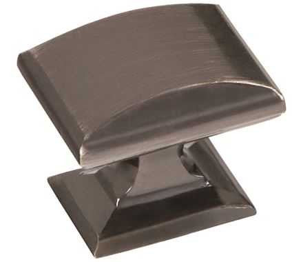 Main View of a Gunmetal 1-1/4" Rectangle Cabinet Knob Amerock's Candler Collection BP29340-GM