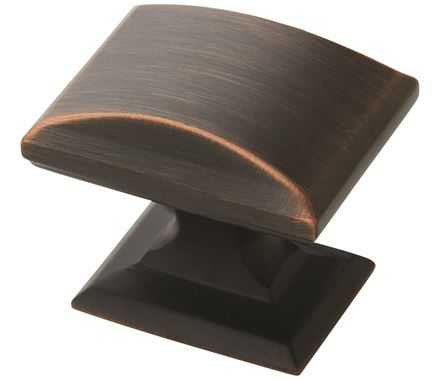 AMEROCK Candler 1-1/4" Rectangle Cabinet Knob - Oil Rubbed Bronze BP29340-ORB