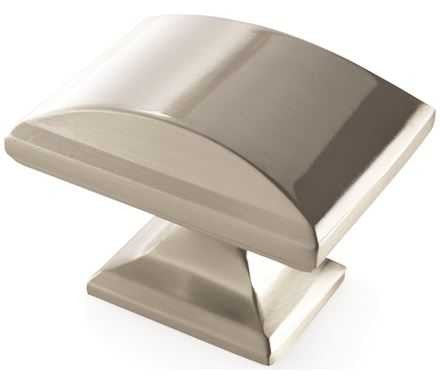 AMEROCK Candler 1-1/2" Rectangle Cabinet Knob - Satin Nickel BP29368-SN