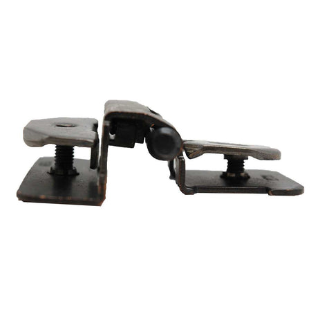AMEROCK Double Demountable 1/4" Overlay Partial Wrap Cabinet Hinges - Oil Rubbed Bronze CMR8701-ORB