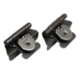 AMEROCK Double Demountable 1/4" Overlay Partial Wrap Cabinet Hinges - Oil Rubbed Bronze CMR8701-ORB