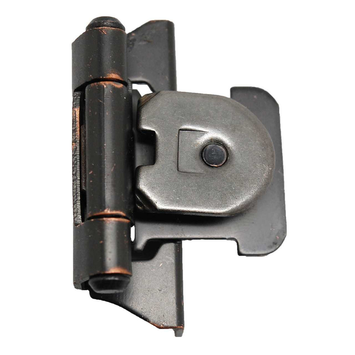 AMEROCK Double Demountable 1/4" Overlay Partial Wrap Cabinet Hinges - Oil Rubbed Bronze CMR8701-ORB