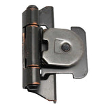 AMEROCK Double Demountable 1/4" Overlay Partial Wrap Cabinet Hinges - Oil Rubbed Bronze CMR8701-ORB