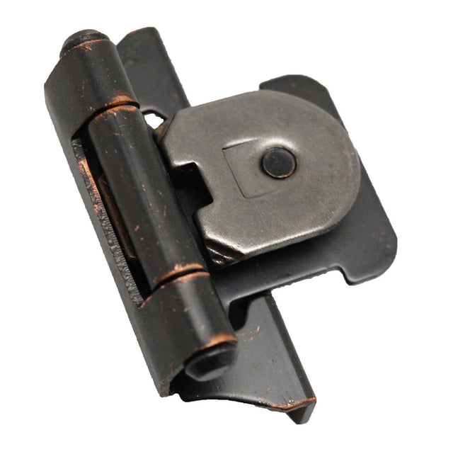 AMEROCK Double Demountable 1/4" Overlay Partial Wrap Cabinet Hinges - Oil Rubbed Bronze CMR8701-ORB