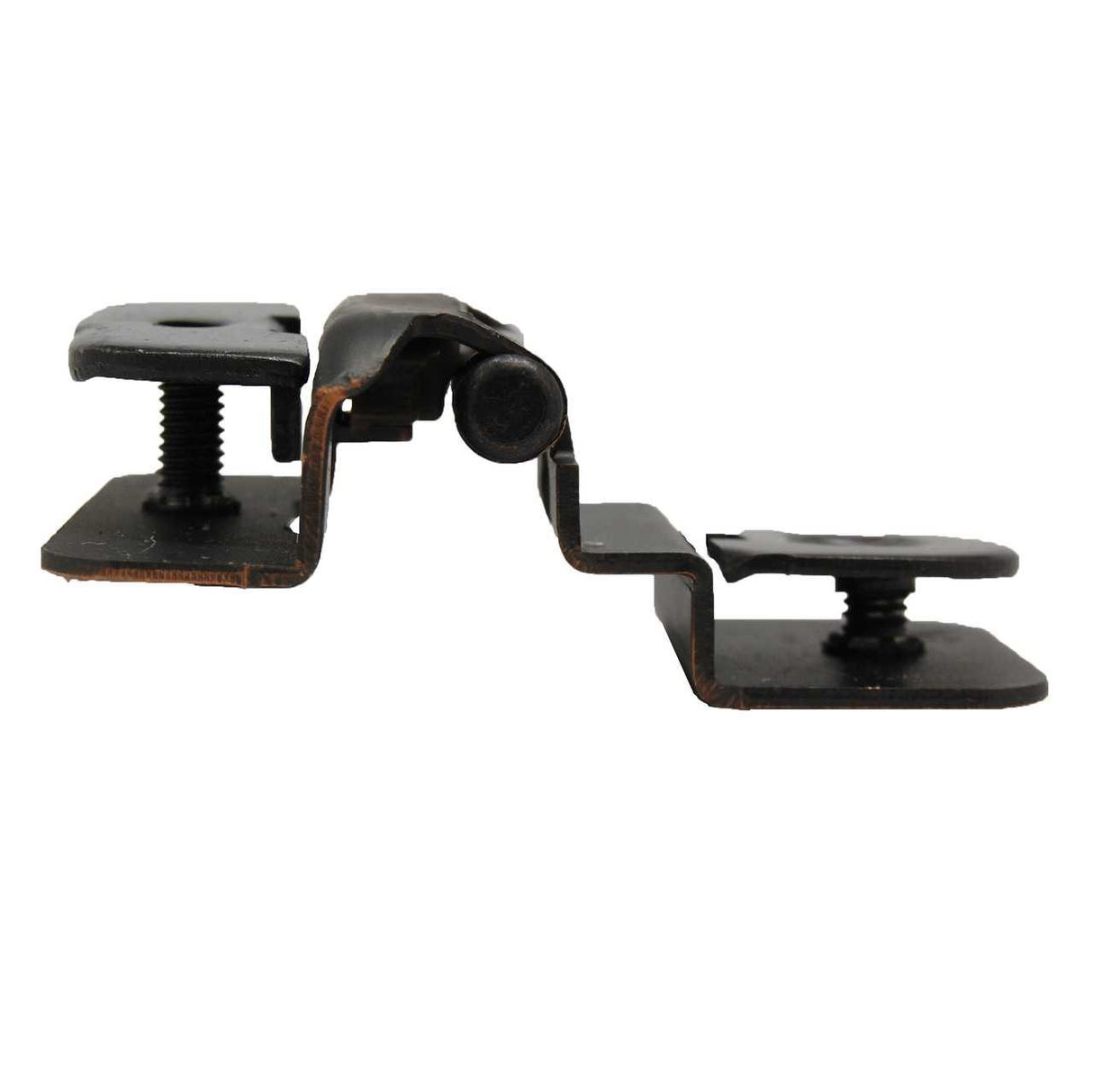 Open Side View of an Oil Rubbed Bronze Double Demountable 3/8" Inset Partial Wrap Cabinet Hinge from Amerock CMR8700-ORB