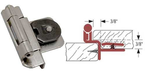 AMEROCK Double Demountable 3/8" Inset Partial Wrap Cabinet Hinges - Satin Nickel CMR8700-G10
