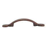 Side View of a Weathered Copper 3" Hole Center Handle Cabinet Pull from Amerock's Inspirations Collection BP1590-WC