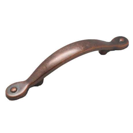Main View of a Weathered Copper 3" Hole Center Handle Cabinet Pull from Amerock's Inspirations Collection BP1590-WC