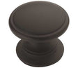 Main View of a Flat Black 1-1/4" Round Cabinet Knob from Amerock's Ravino Collection BP53012-FB