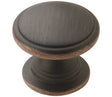 Main View of an Oil Rubbed Bronze 1-1/4" Round Cabinet Knob from 
Amerock's Ravino Collection BP53012-ORB