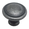 Main View of a Weathered Nickel Round Cabinet Knob from Amerock's Reflections Collection BP1387-WI