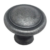 Main View of a Weathered Nickel Round Cabinet Knob from Amerock's Reflections Collection BP1387-WI