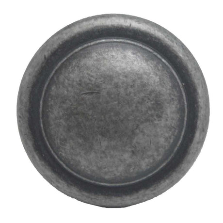 Top View of a Weathered Nickel Round Cabinet Knob from Amerock's Reflections Collection BP1387-WI