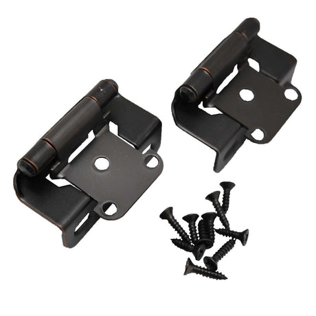 AMEROCK Self Closing Partial Wrap 1/2" Overlay Cabinet Hinges - Oil Rubbed Bronze CMR7550-ORB